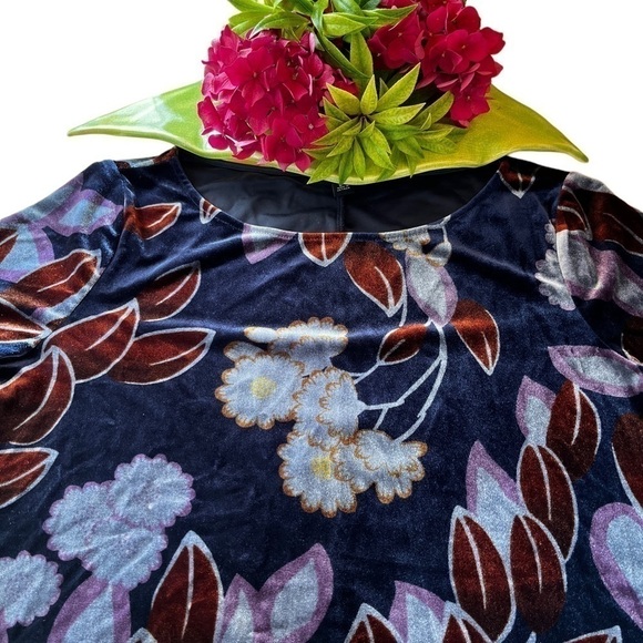 𝅺ANN Taylor Round Neck Short Sleeve Blouse EUC - Picture 3 of 9